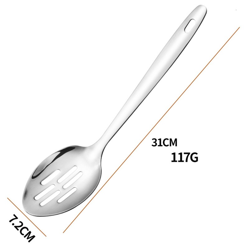 1 Pcs Slotted Soup Spoon Stainless Steel Cooking Kitchen Serving