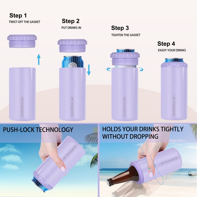 3 in 1 Slim Can Cooler for 12 OZ Skinny
