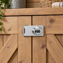 Mechanical Password Latch Lock for Drawers and Small Doors – Metal Security Slide Lock for Home Storage