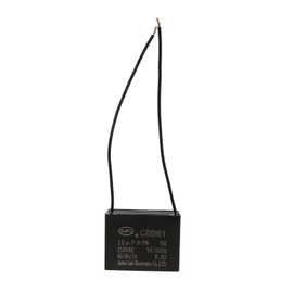 CBB61 10uf 2-Wire 350V AC Ceiling Fan Capacitor - 50/60 Hz - Polypropylene Film Capacitors Compatible with Electrical Power Relay Connecting Capacitor