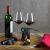 Le Creuset, Weinpumpen-Set inkl. 3 Verschlüssen, Weinkonservierung, Black Metal, Zamak,