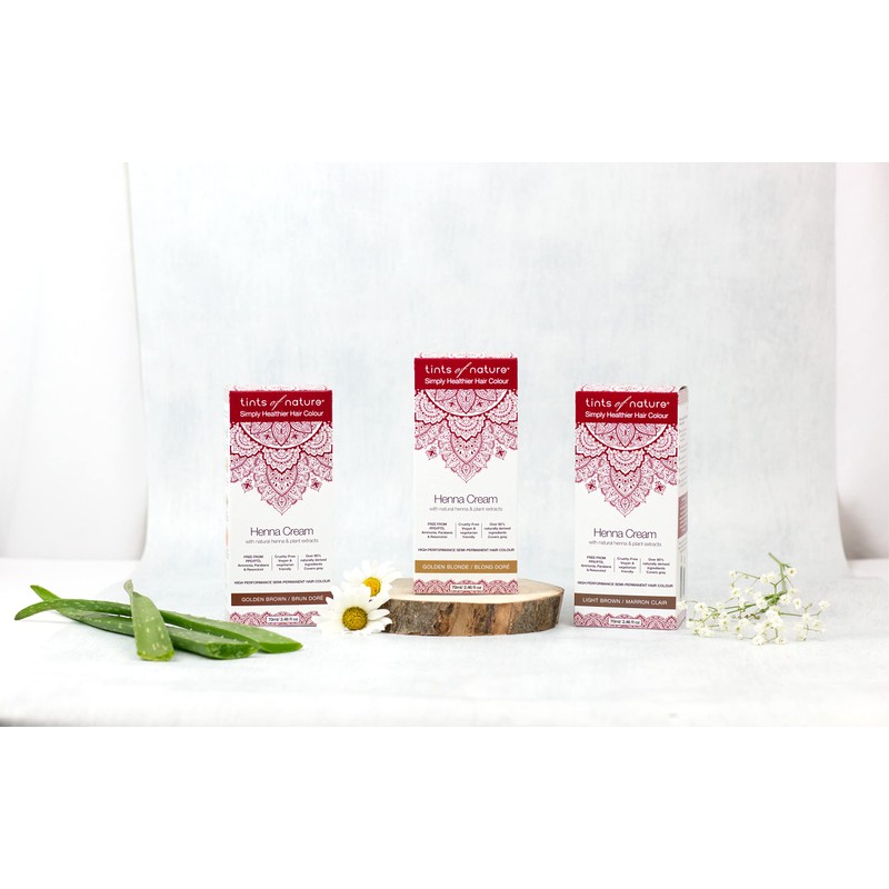 Tints of Nature Light Brown Semi-Permanent Henna Cream Hair Colour