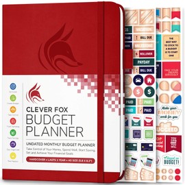Clever Fox Budget Planner - Expense Tracker Notebook. Monthly Budgeting Journal, Finance Planner & Accounts Book to Take Control of Your Money. Undated - Start Anytime. A5 Size Red Hardcover