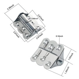 Adjustable Screen Door Hinge Sdjdhej 4Pcs Tri Clamp Stainless Steel 304 Grade Hardware Self-Closing Easy Install