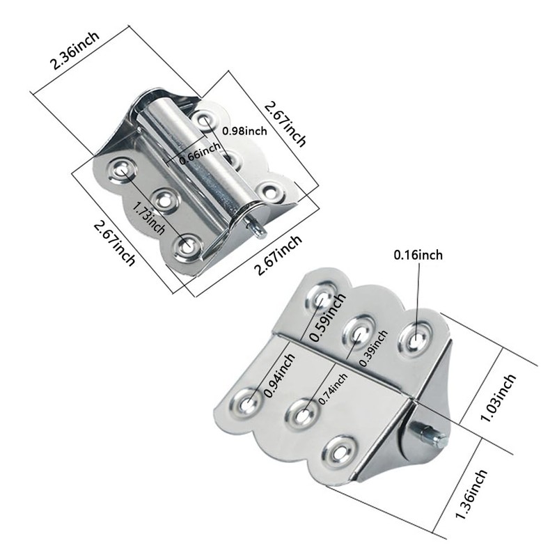 Adjustable Screen Door Hinge Sdjdhej 4Pcs Tri Clamp Stainless Steel