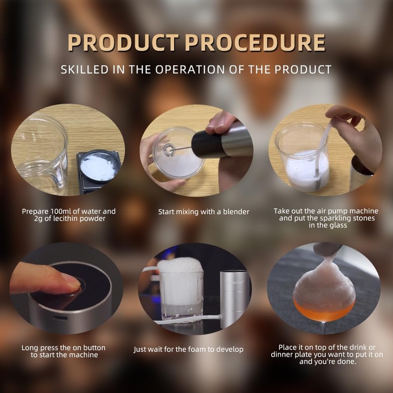 AnchorChef Molecular Gastronomy Foam Generator, Foam Generating Kit, Creative Chef