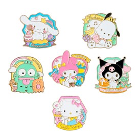 9pcs Cute Kitty Style Enamel Lapel Pins Kitty Cat Brooch Charms Jewelry Gift for Backpacks Cloth (Color-slo)