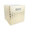 DII Collapsible Polyester Storage Cube, Honeycomb, Gold, Small