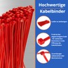Gocableties 200mm x 2.5mm Heavy Duty Nylon Cable Ties Red