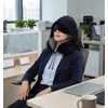 Memory Foam Hooded U-Shaped Travel Pillow – Detachable Cover for