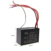 CBB61 4.5uf+5uf+7uf 4-Wire 350V AC Ceiling Fan Capacitor - 50/60