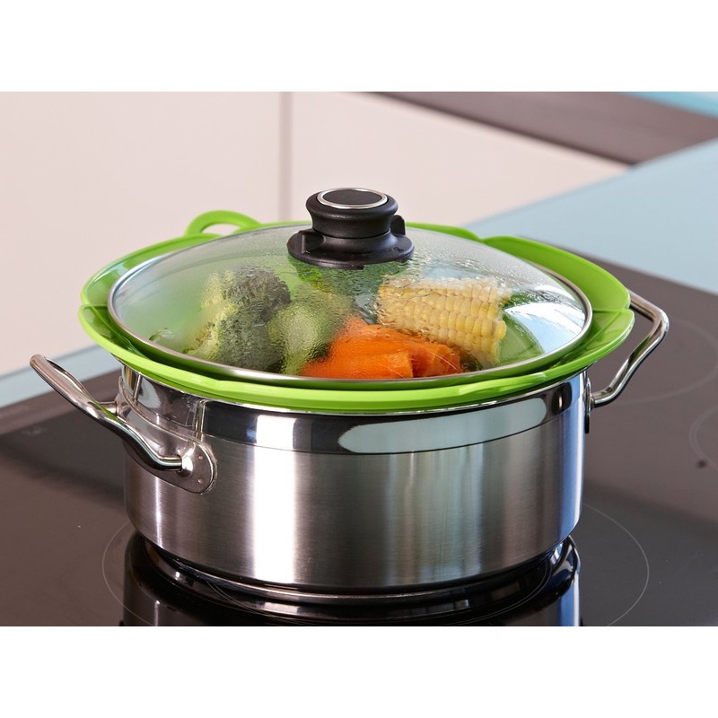 Kochblume Original Boil Over Stopper 14-20 cm, turquoise, 25 cm