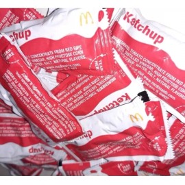 McDonald's Lot of 111 McDonalds Fast Food Ketchup Catsup Condiments Sauce Packets - New