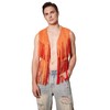 WDIRARA Men's Open Front Sleeveless Fringe Hem Party Club Jacket