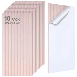 10Pack Large Acoustic Panels, 48x24x0.4 inch Sound Proof Panels for Walls, Self-Adhesive Sound Dampening Wall Panels, Noise Absorbing Decorative Wall Panels, Wall Noise Blocker for Home Studio (Camel)