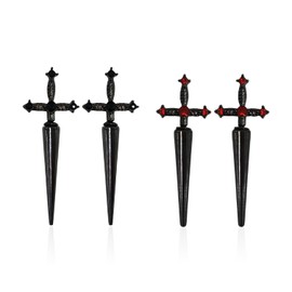 2 Pairs Of Sword-Shaped Earrings, Retro Earrings, Gothic Earrings, Creative Earrings, Fashionable Personality Earrings