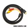 1080P HDMI Male To 3 RCA Video Audio AV Component