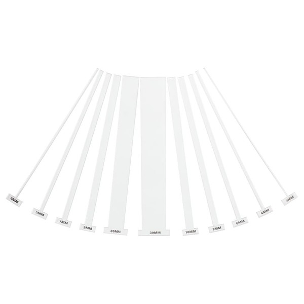 FINGERINSPIRE 11 Pcs Acrylic Bookbinding Spacer Tool 3/4/5/6/7/8/9/10/20/30mm Clear Acrylic