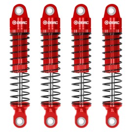 OGRC 59mm Shocks Absorber Oil Threaded Damper Threaded Shock Absorber for TRX4M 1/18 RC Crawler Upgrade Parts (Red)