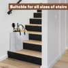 MODOWEY 2Pcs L-Shape Stair Basket Organizer, Large Foldable Fabric Staircase
