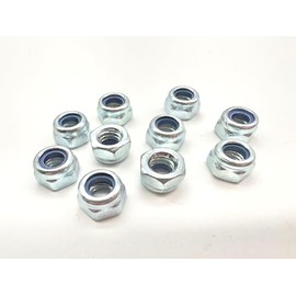 20 Pack of M6 Nyloc Nuts - Self locking with nylon inserts (Nylon Nuts) (M6)