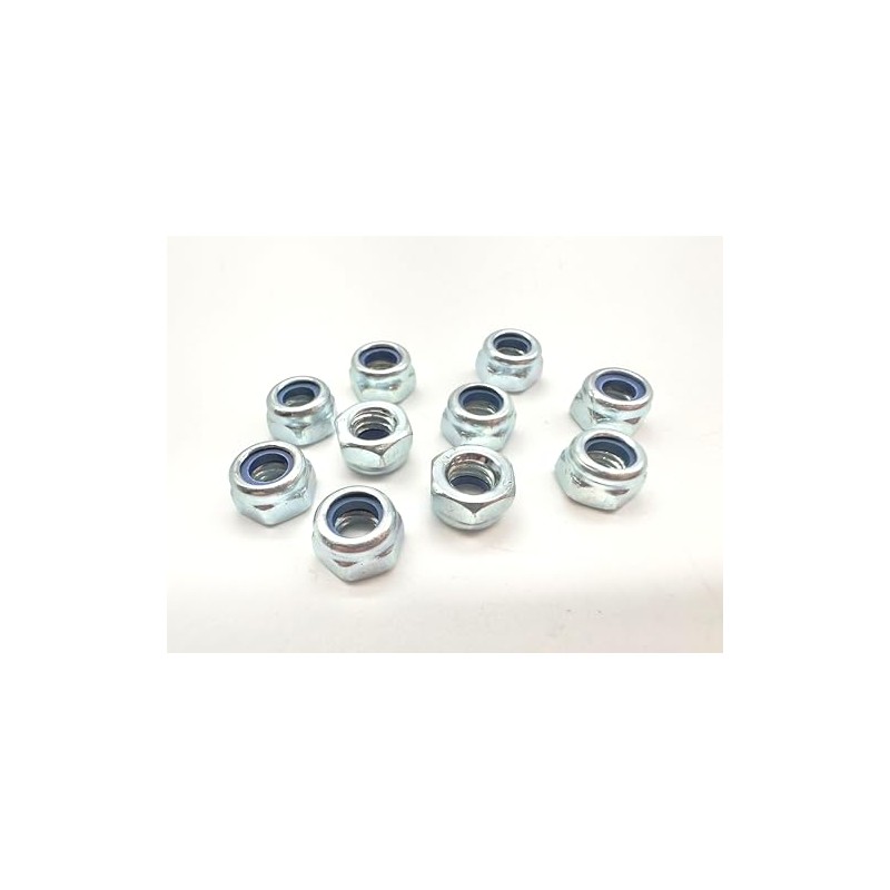 20 Pack of M6 Nyloc Nuts - Self locking with