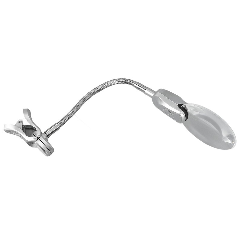 Magnifying Glass with Light Adjustable Flexible Gooseneck Clip On Magnifying