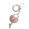 Riggle Heart Bag Charm Key Ring Keychain Carabiner, Pink