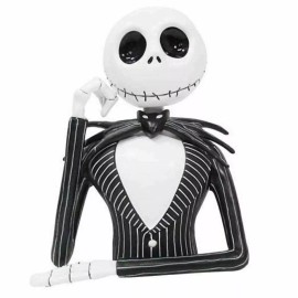 Monogram Jack Skellington PVC Bust Coin Bank 3D Toy Figure Piggy Bank Coin Collector