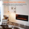 Fireplace 36" Electric Fireplace Recessed/Wall Mounted, 12 Colors, Touch &