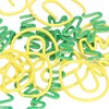 100pcs Metallic Paper Clips Green Yellow Ananas Shape Electroplating Process