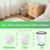 15L Bin Liners Drawstring Small Bin Bags 48 White Waste
