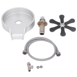 Glass Rinser for Kitchen Sink Non Slip Base Pad Six Leaves Faucet Glass Rinser for Kitchen Sinks Bottle Washer Silver