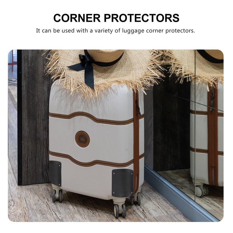 SHERCHPRY 6-Pack Black Luggage Corner Protectors, Durable Plastic Suitcase Edge