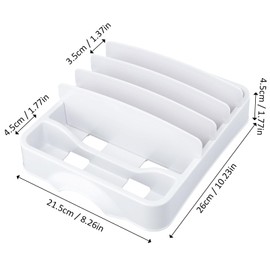 Ehuihuan Food Storage Containers Lid Organiser, Lid Organiser Kitchen with Dividers, Storage Jars Lid Holder, Food Container Lid Organiser for Cupboard and Drawers (S)