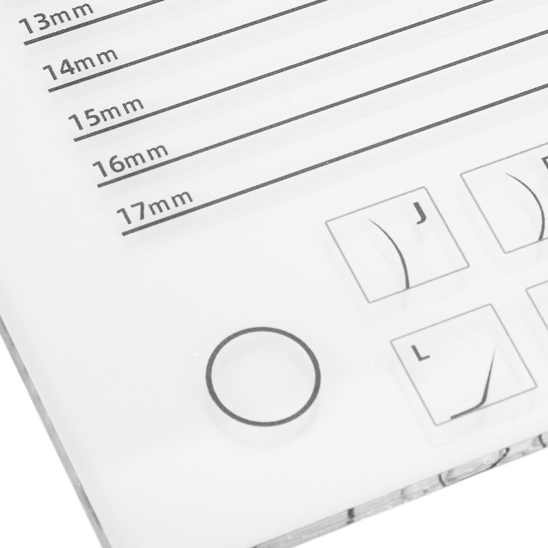 20x20cm Eyelash Extension Plastic Tray Clear Scale Transparency Eyelash Extension