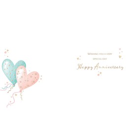 Piccadilly Greetings Anniversary Card, On Your Anniversary With Love - Balloons - 8 x 6 inches