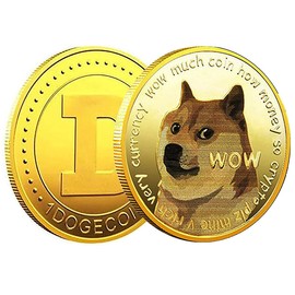 HARPIMER Dogecoin Coin Doge Coin Commemorative Coin Limited Edition Collector's Coin with Protective Case 1 Piece