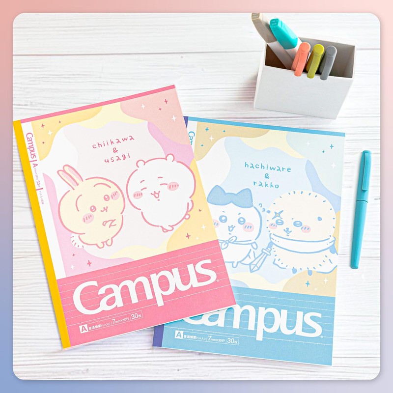 Sunstar Stationery S2691680 Chiikawa Notebook, Campus, A-Ruled