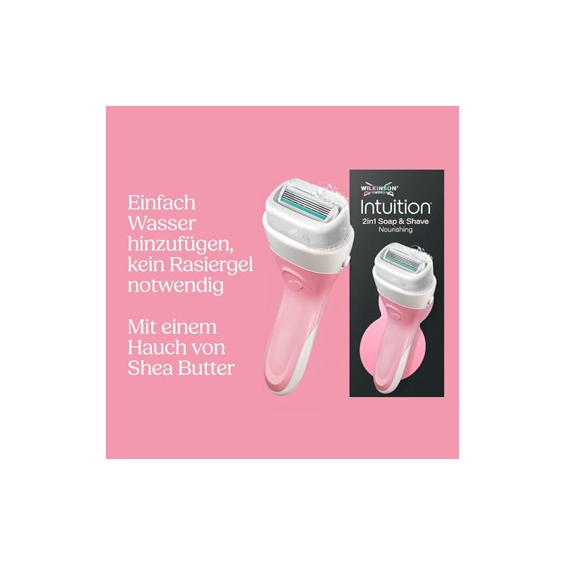 Wilkinson Sword Intuition 2-in-1 Soap and Shave Nourishing Women's Razor,