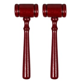 ibasenice Judge Hammer Mahogany Judge Auction Court Hammer Judge Wig Streamer Party Birthday Gift Wooden Tool Hammer Accessories Judge Hammer Party Favour Wooden
