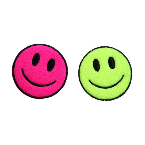 Altoux 2 PCS 2.25" Neon Green Pink Self Adhesive Iron