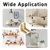 bociloy 2Pcs 3.7"×3.7" Wooden Triangle Shelf Brackets, Decorative Solid Wood