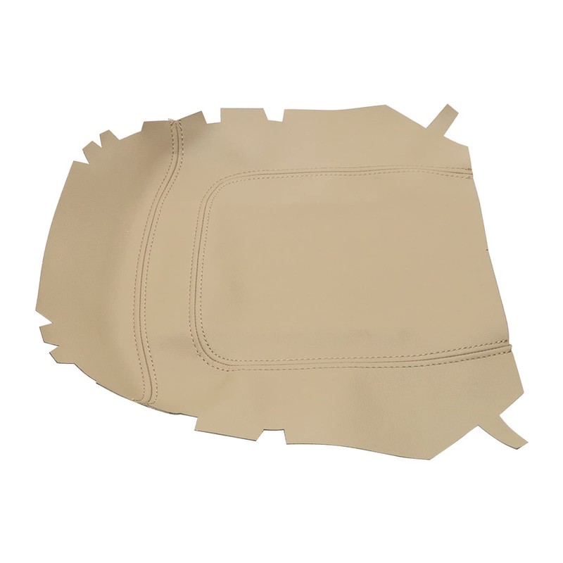 NLQR Leather Center Console Replacement Armrest Cover Beige Tan Compatible