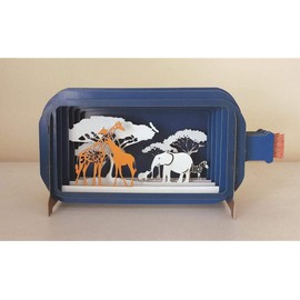 Message in a Bottle Jungle Animals Pop-Up Card (MIB017)