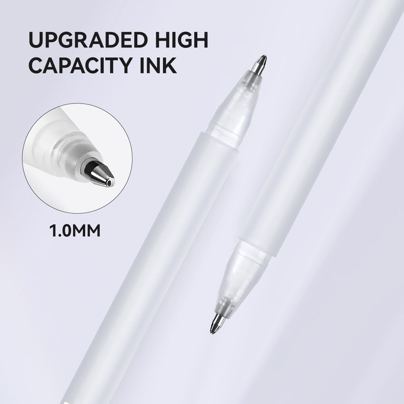 Arrtx White Gel Pen set, 1mm Gelly Roll Gel Ink