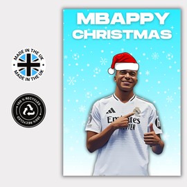Mbappé Football Christmas Card - Football Fan Christmas Card - Football Christmas Card For Him - Football Christmas Card For Her - Football Card For Son