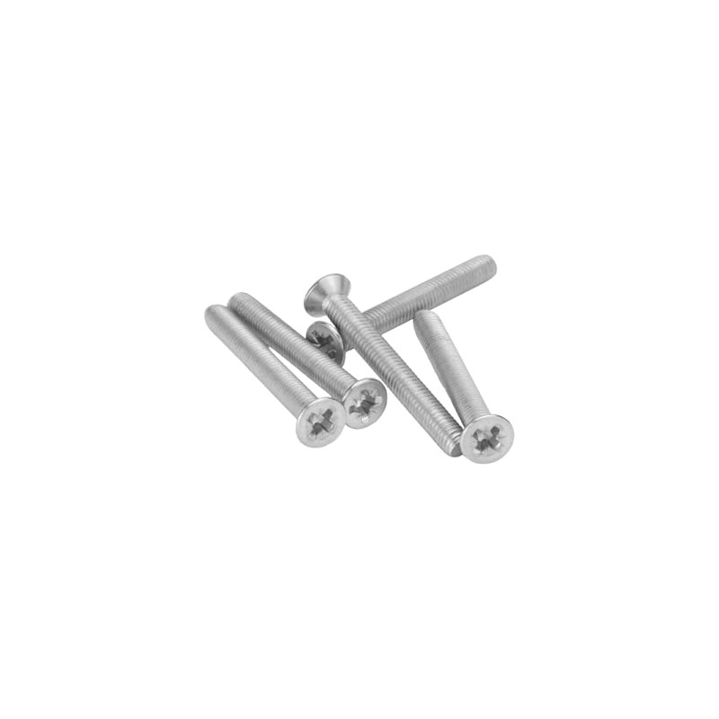 M4 (4mm x 50mm Inc Head) Pozi Countersunk Machine Screws