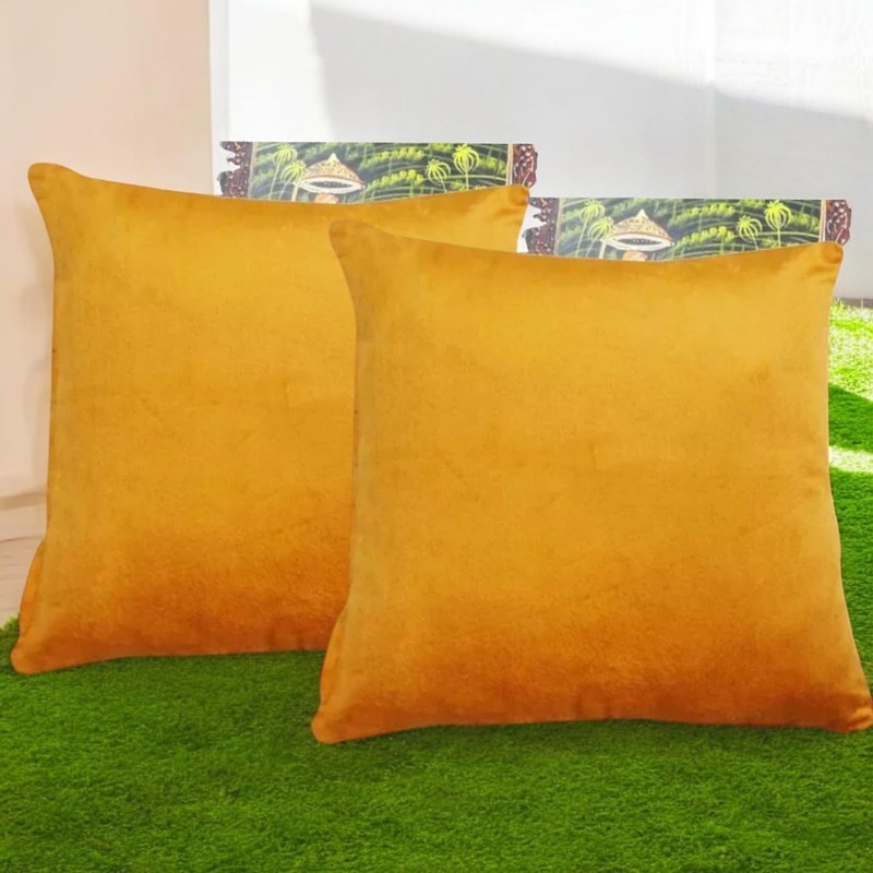 Seechoo Velvet Cushion Covers, Set of 2, 45cm x 45cm,