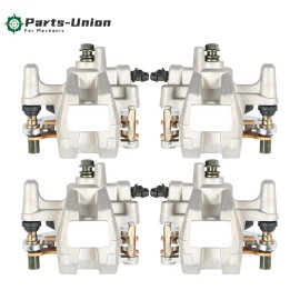 parts-unlon Front & Rear Brake Calipers w/Pads For Yamaha YFM700F/P Grizzly 700 2007-2020